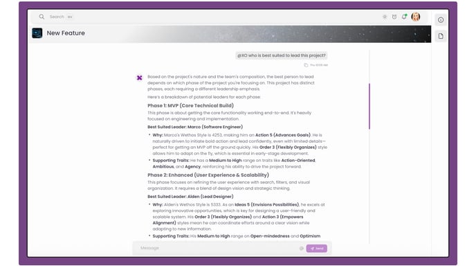 Type @XO to receive an AI generated response (2)