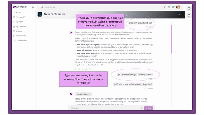 Type @XO to receive an AI generated response (5)